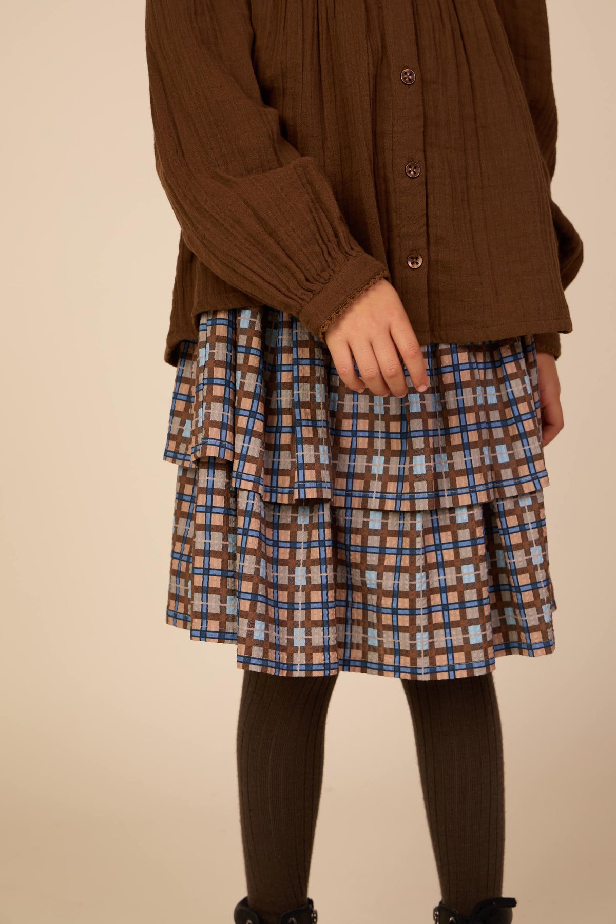 Karierter Baumwollrock Tween - Blue | 101500 Penny