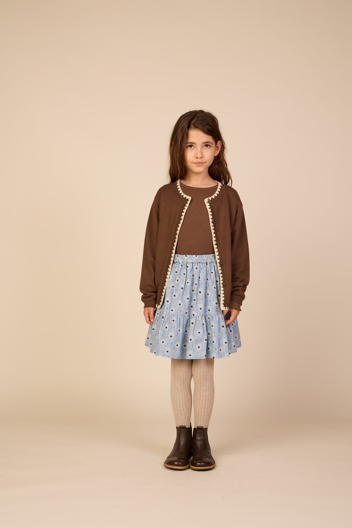 Geblümter Baumwollrock Tween - Blue/Brown | 101432 Nova
