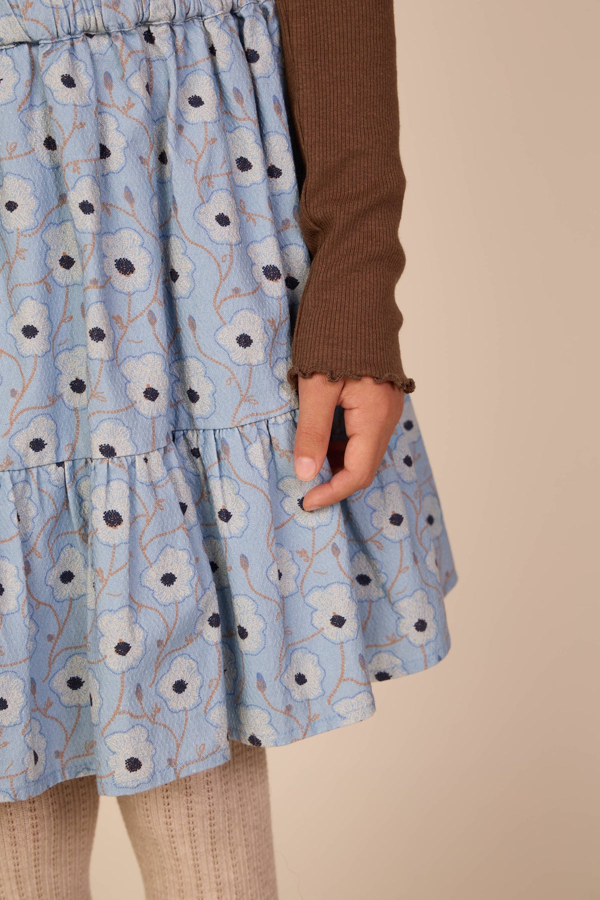 Geblümter Baumwollrock Tween - Blue/Brown | 101432 Nova