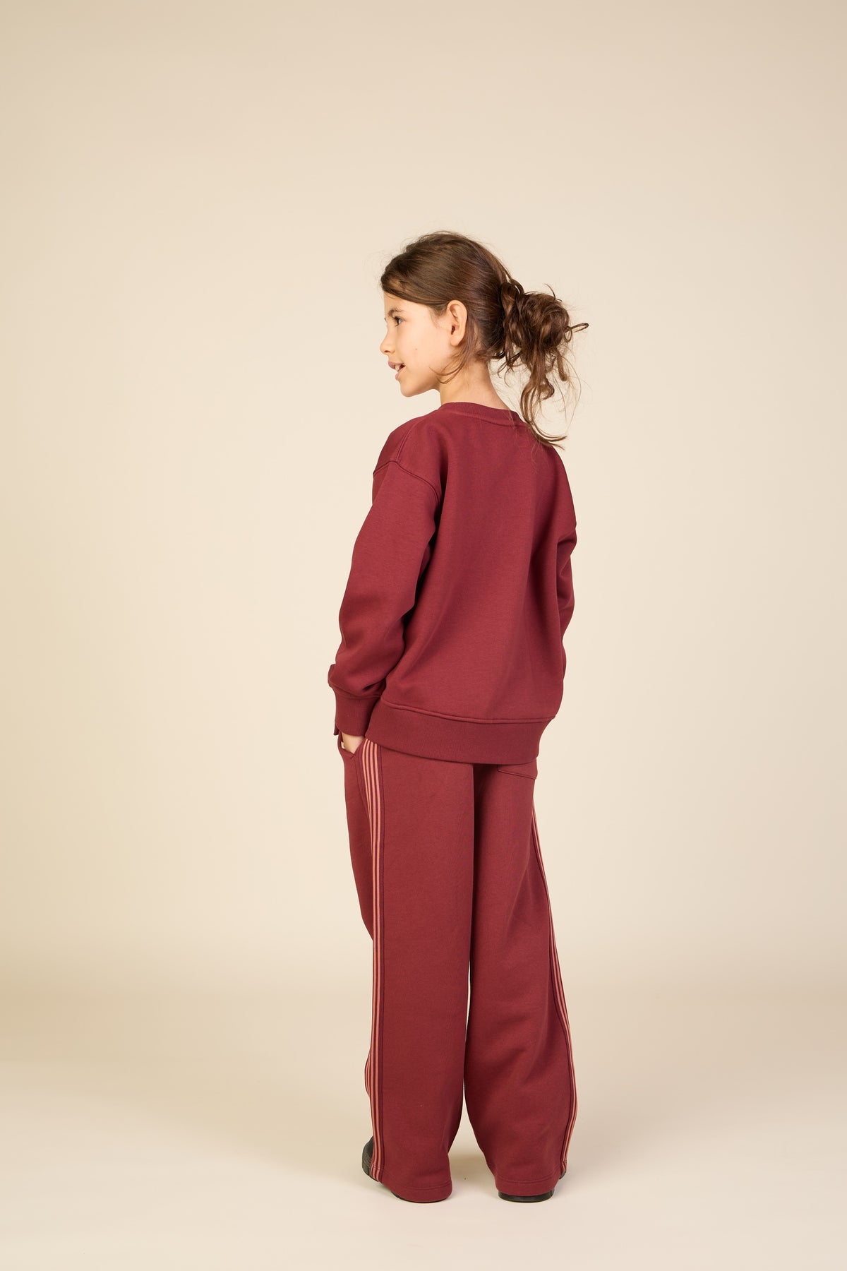 Sweatshirt mit Rippdetails Tween - Bordeaux | 101625 Zoe