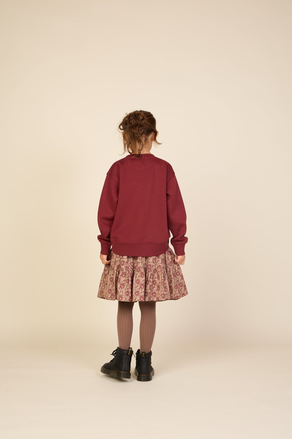 Geblümter Baumwollrock Tween - Rose/Bordeaux | 101430 Nova