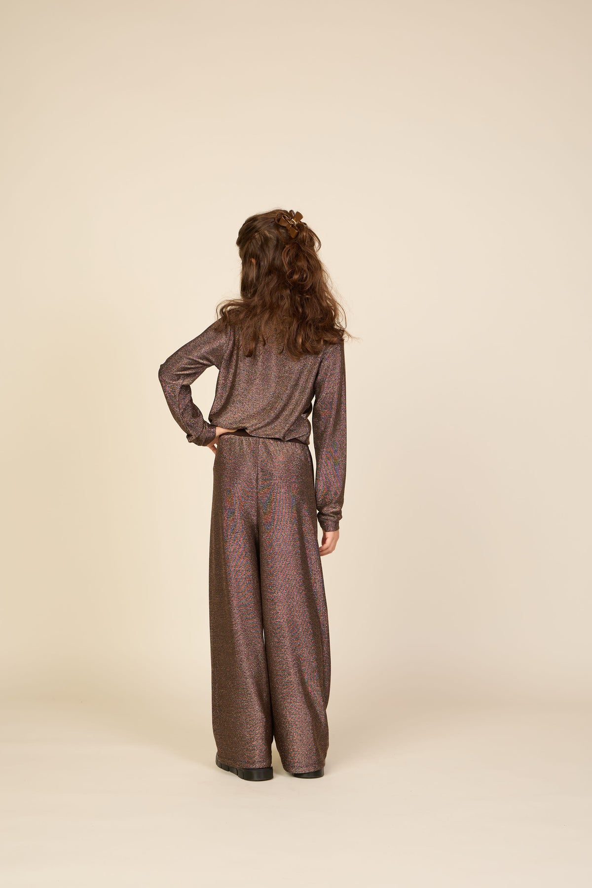 Hose mit Lurex Tween - Dark Brown | 101668 Helen