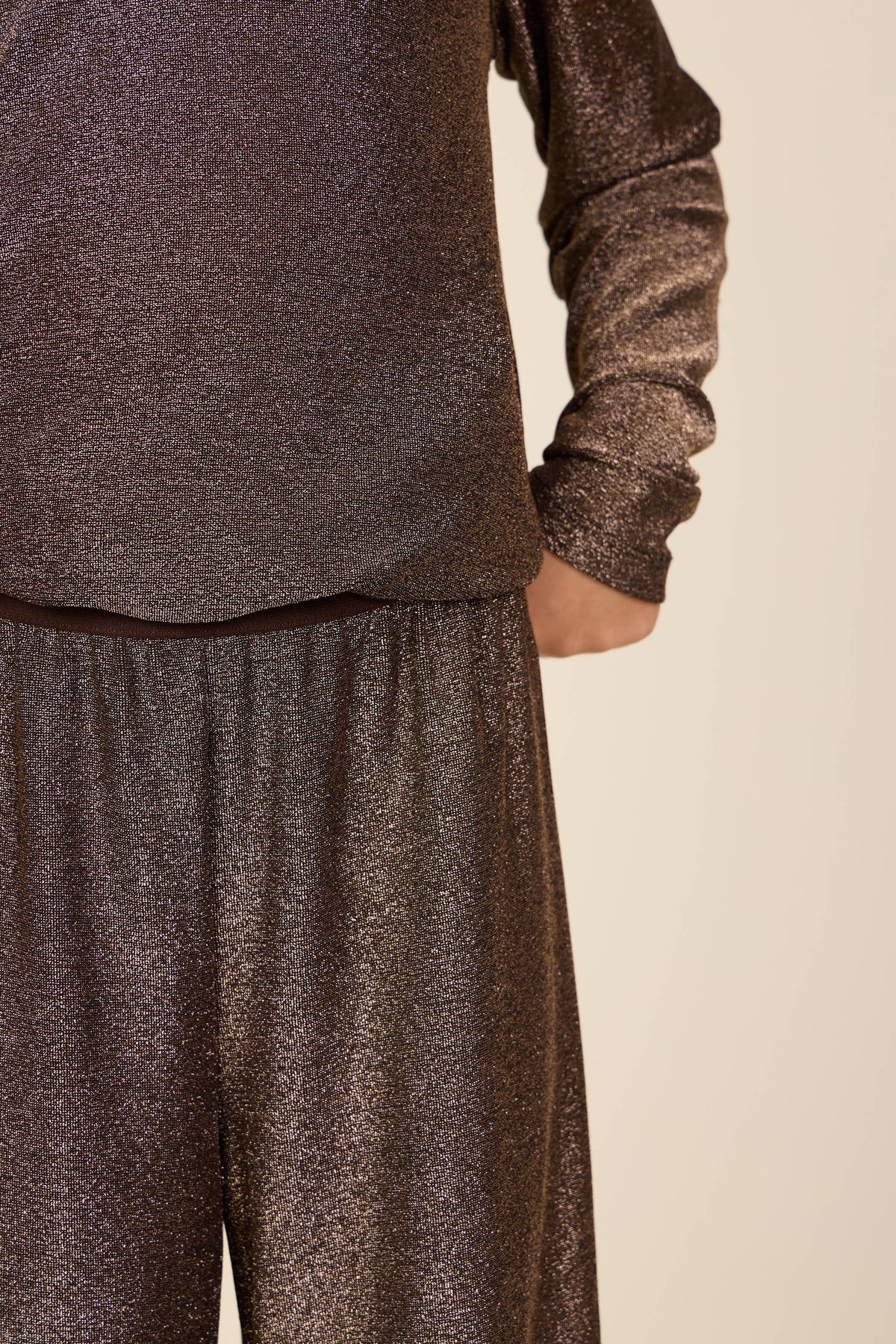 Hose mit Lurex Kids - Dark Brown | 101667 Helen