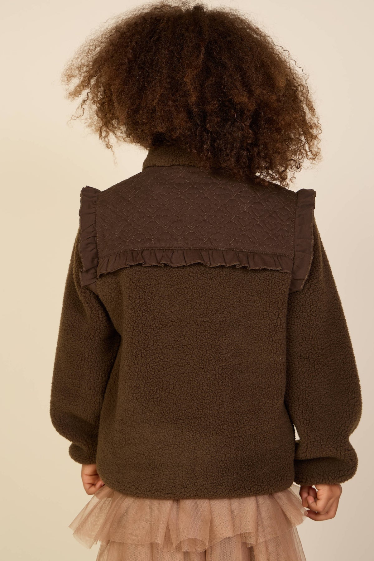 Teddyjacke mit gesteppter Passe Tween - Dark Brown | 101684 Hailey