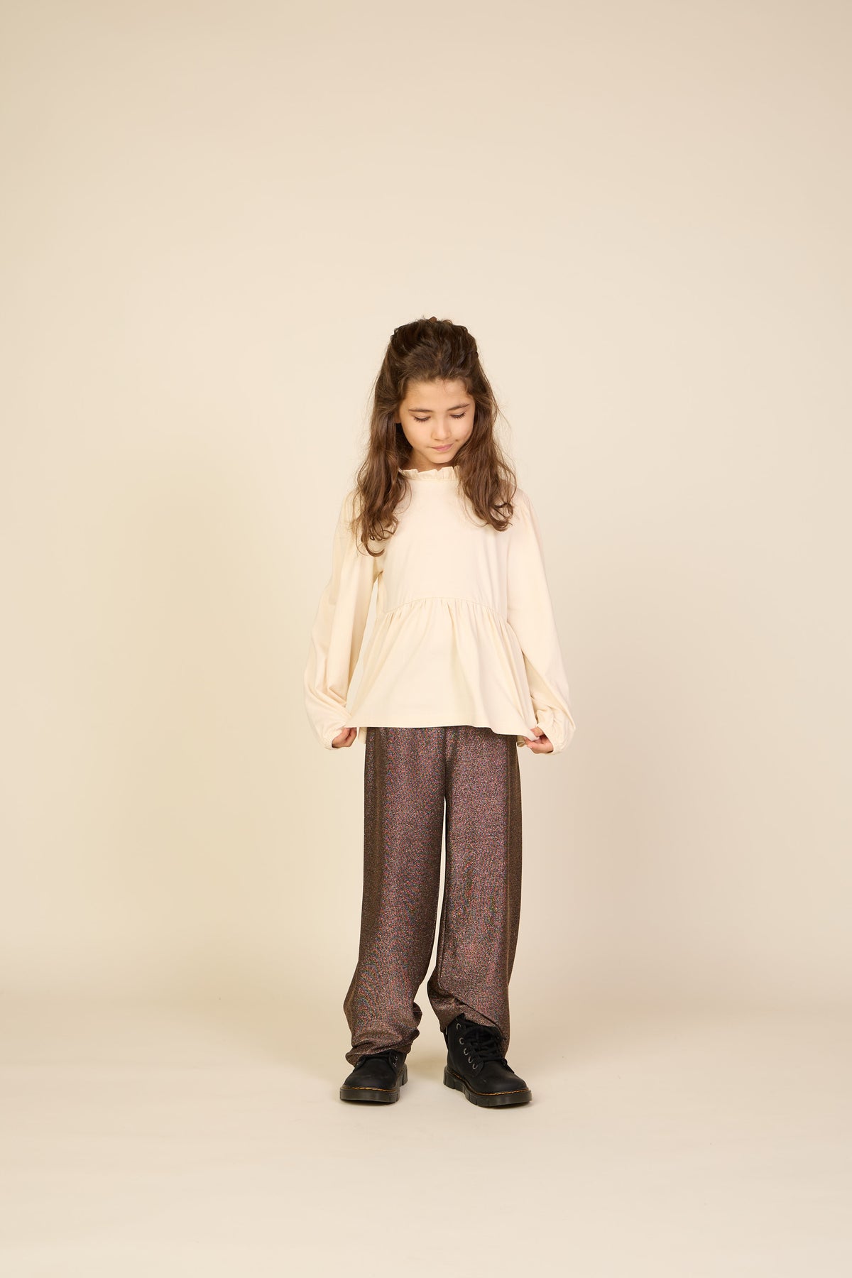 Hose mit Lurex Tween - Dark Brown | 101668 Helen