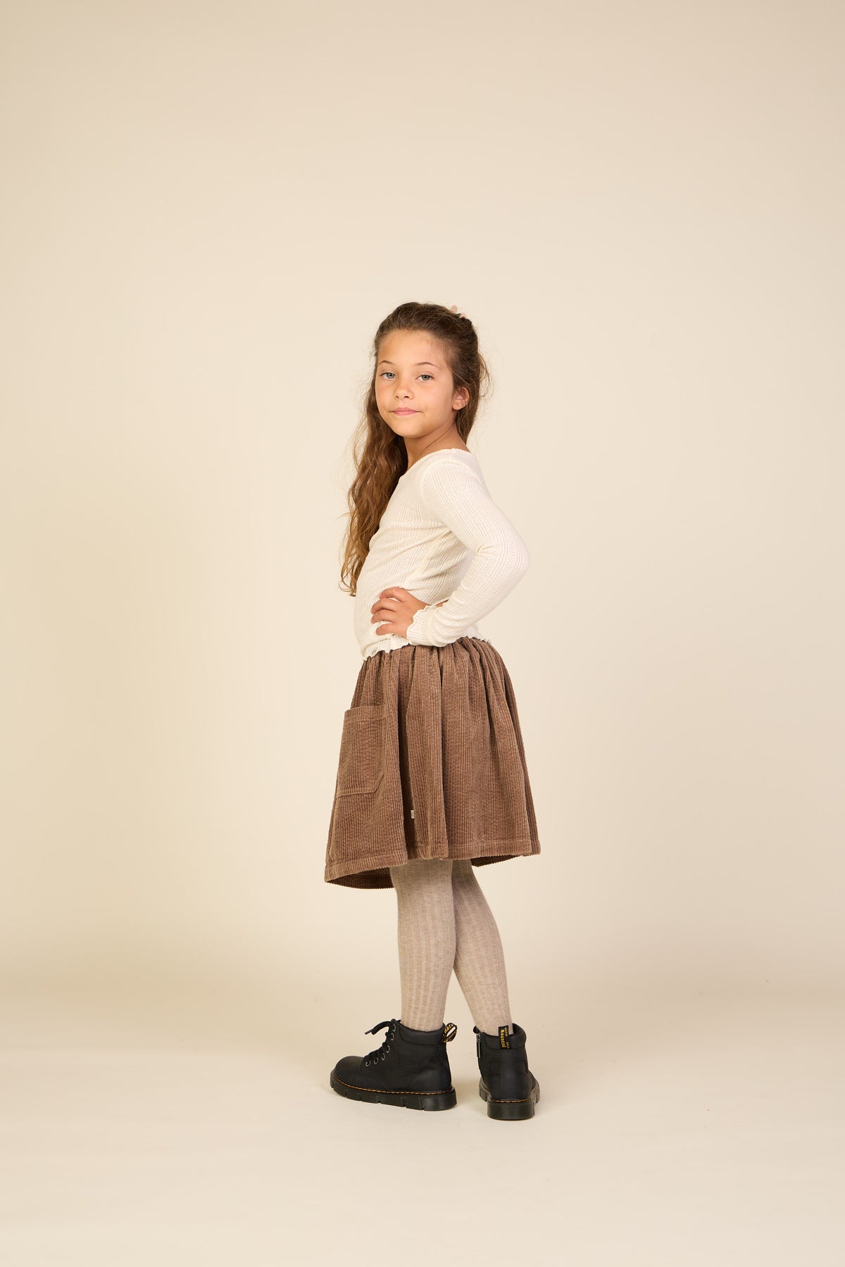 Cordrock mit aufgesetzten Taschen Tween - Brown | 101680 Greta