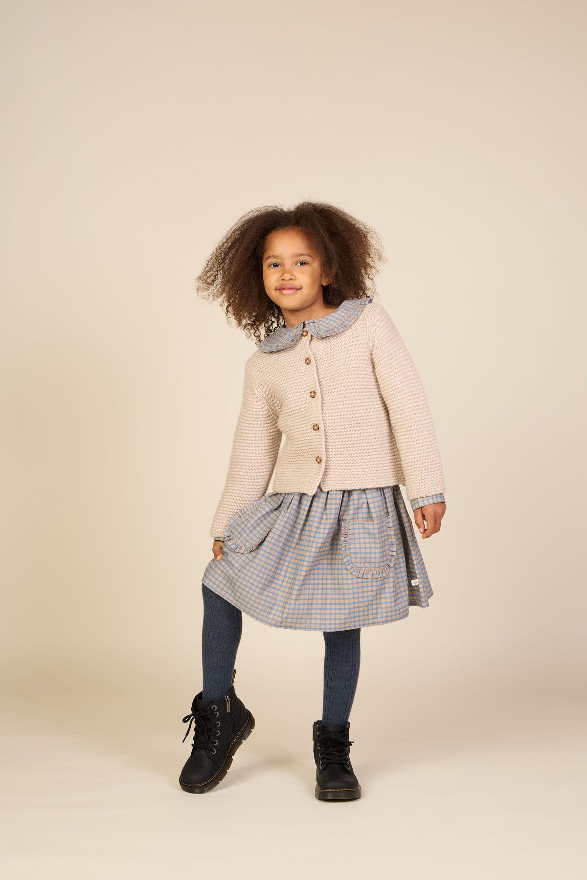 Strickjacke aus Wolle - Tween - Caffe Latte Melange | 100875 Maya