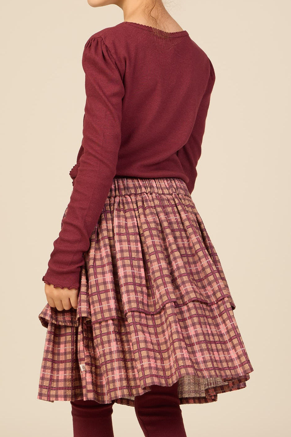 Karierter Baumwollrock Kids - Rose | 101497 Penny