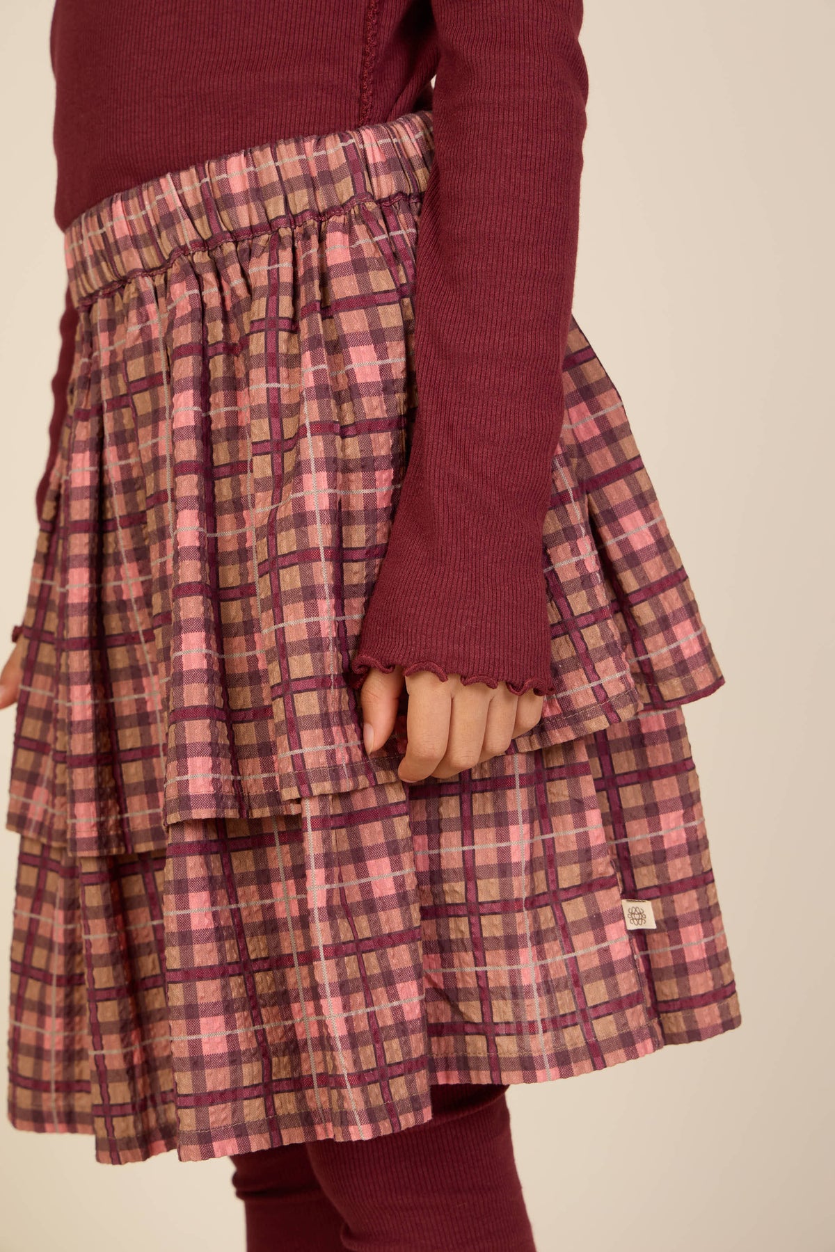 Karierter Baumwollrock Tween - Rose | 101498 Penny