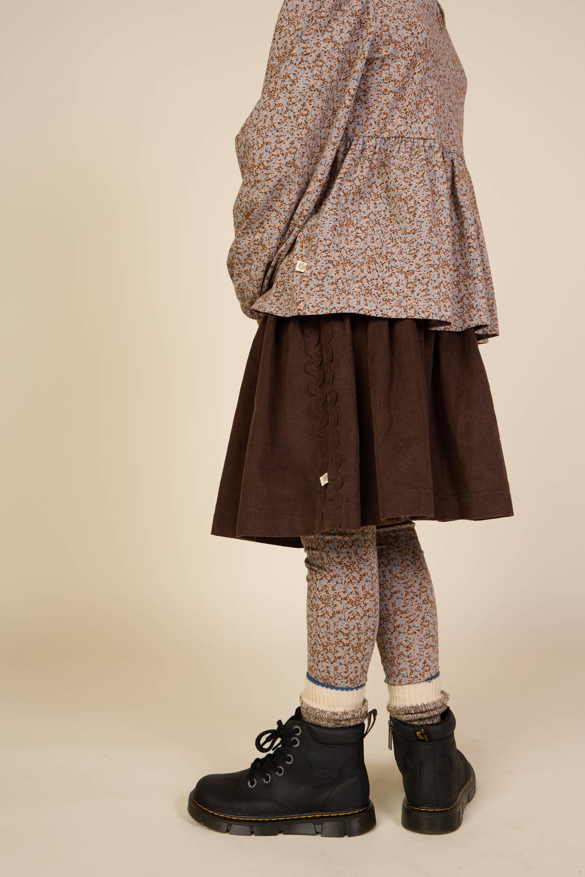 Kleingeblümte Jersey-Leggings Tween - Blue/Brown | 101550 Heidi