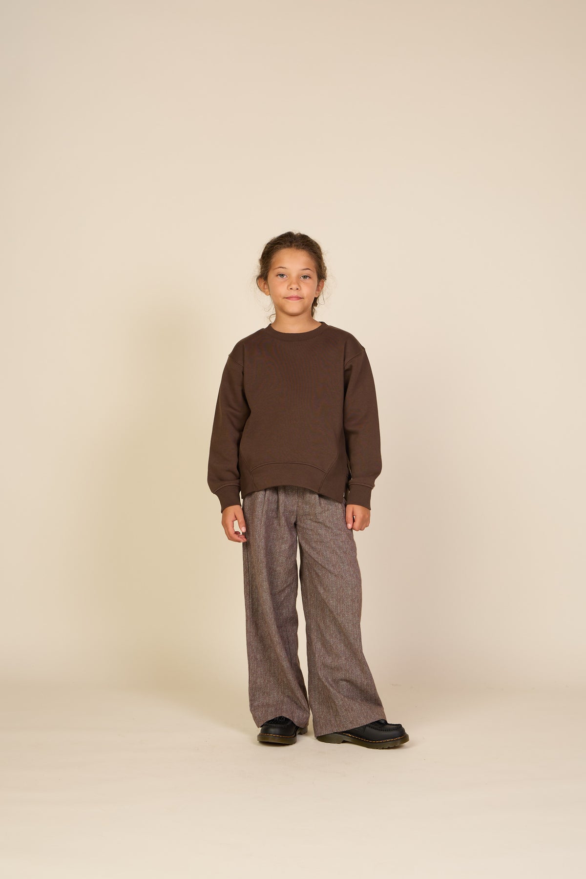 Sweatshirt mit Rippdetails Tween - Dark Brown | 101627 Zoe