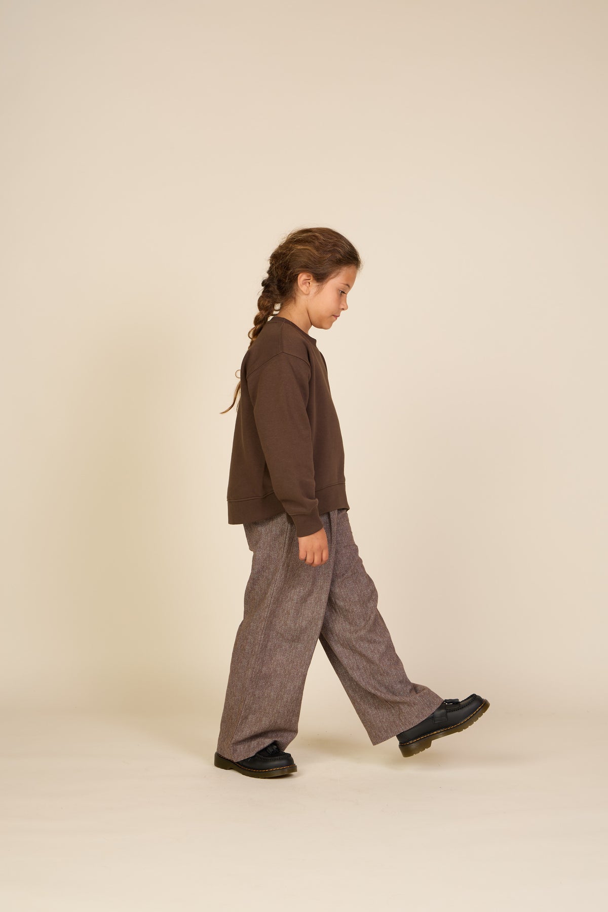 Baumwollhose mit Fischgrätmuster Tween - Dark Brown | 101522 Susse