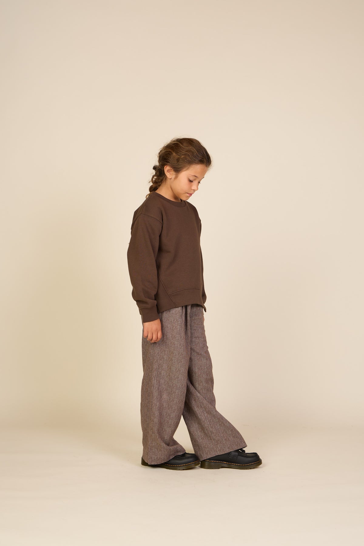 Sweatshirt mit Rippdetails Tween - Dark Brown | 101627 Zoe