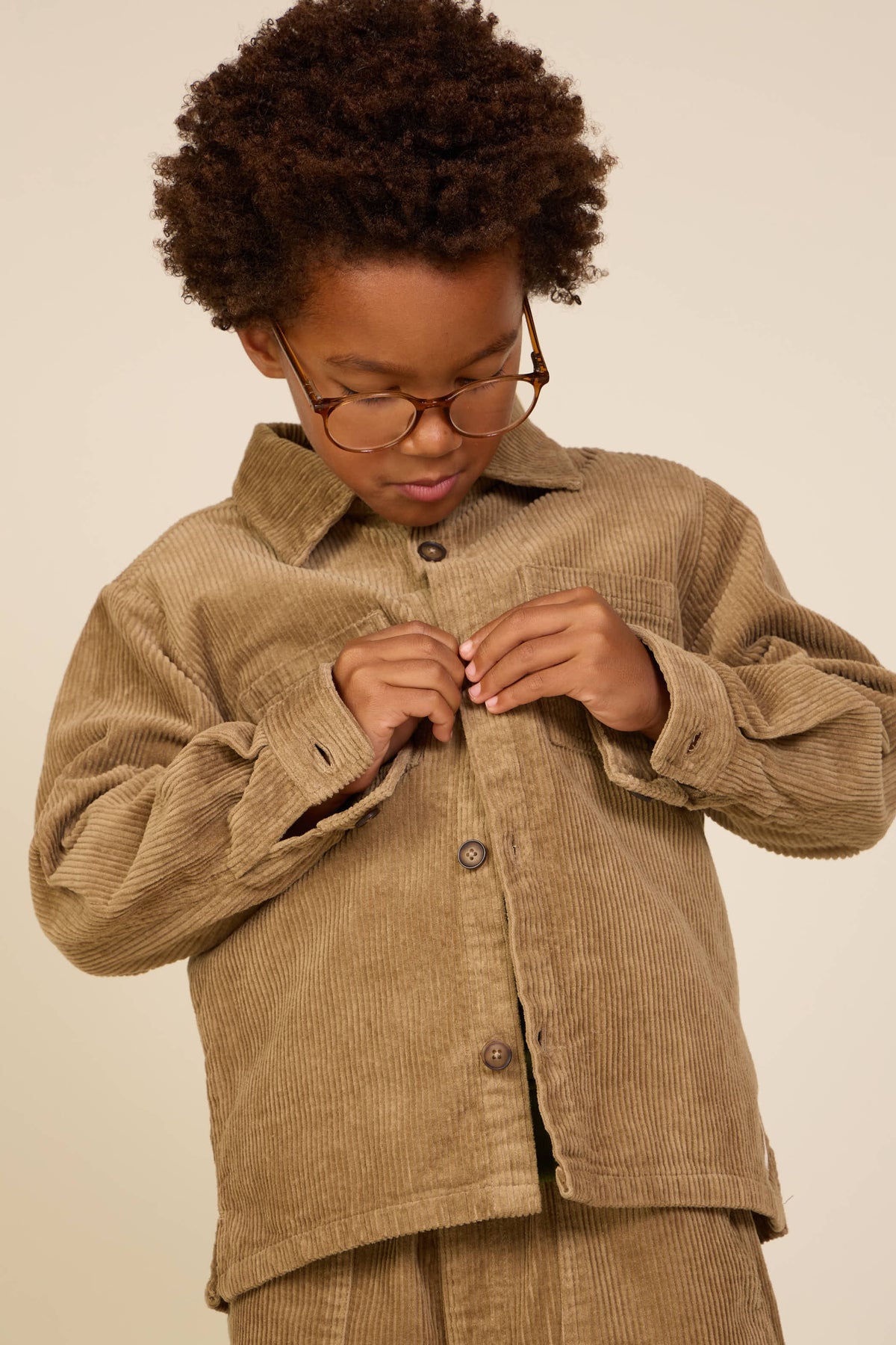 Cord-Overshirt mit aufgesetzten Taschen Tween - Khaki | 101540 Reed