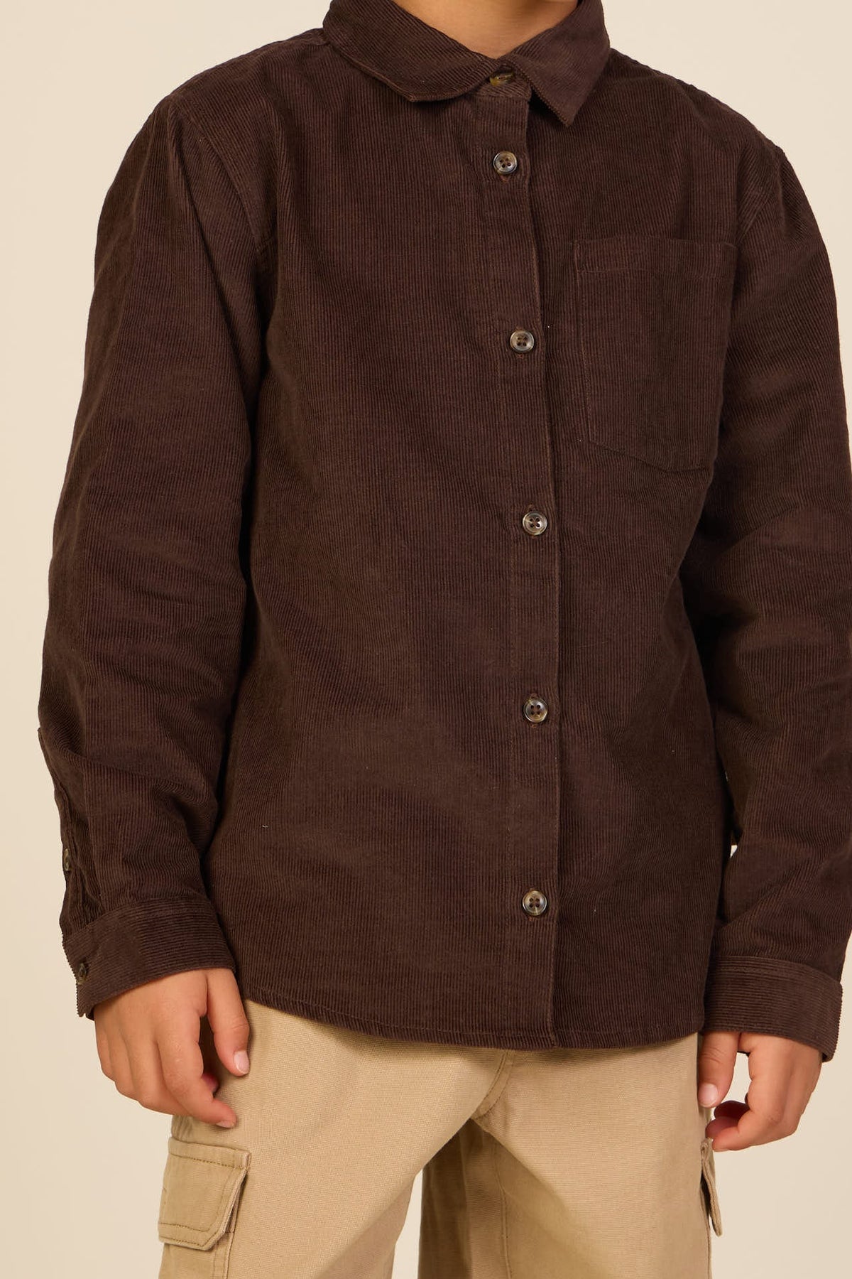 Cordhemd Kids - Dark Brown | 101655 Jonny