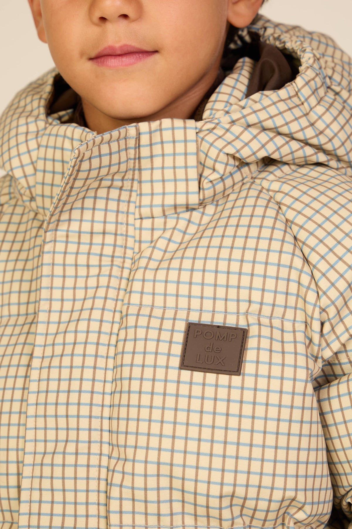 Karierte Steppjacke Kids - Brown | 101422 Riley