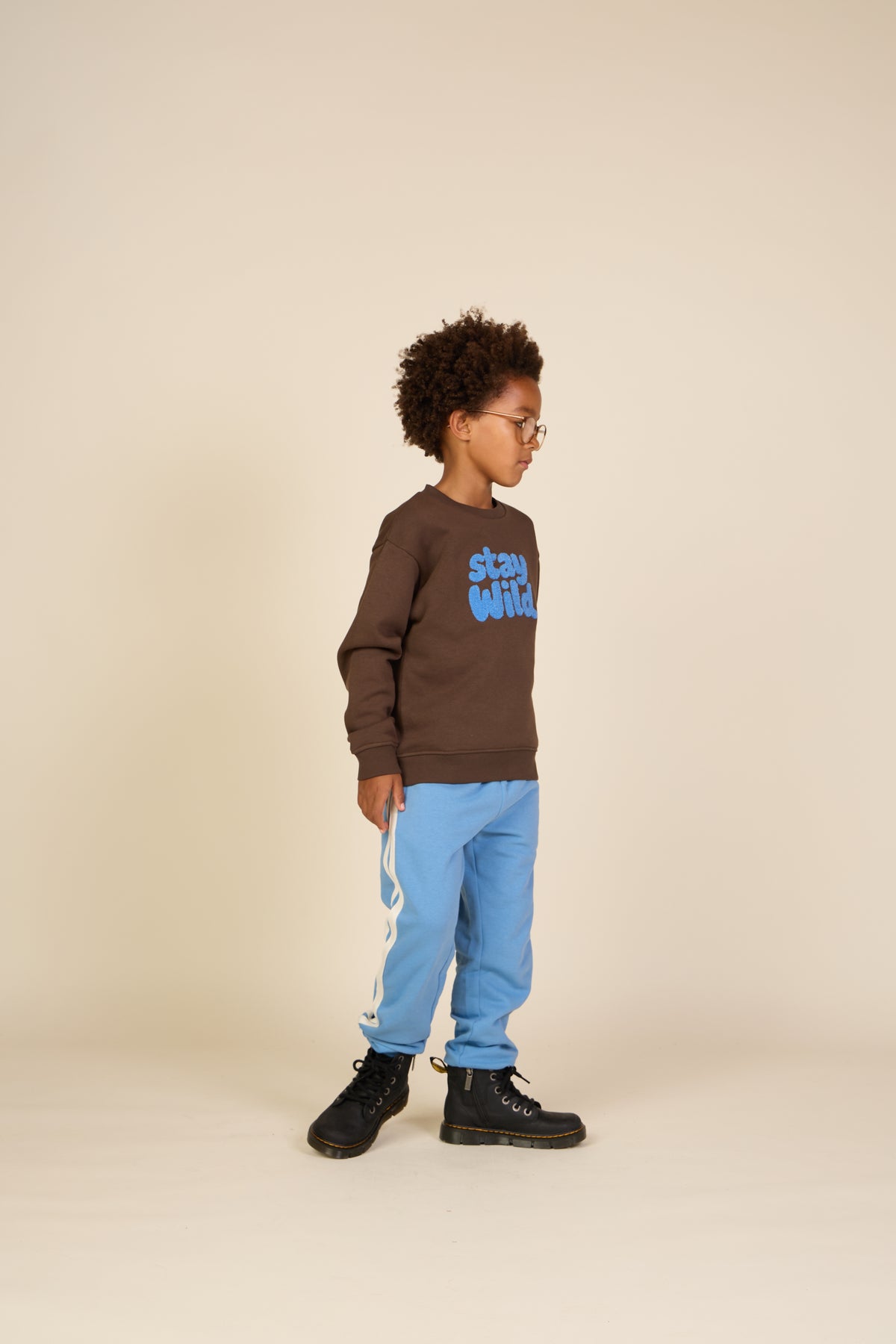 Sweathose mit Kontrast-Tape - Tween - Dusty Blue | 101258 Carter