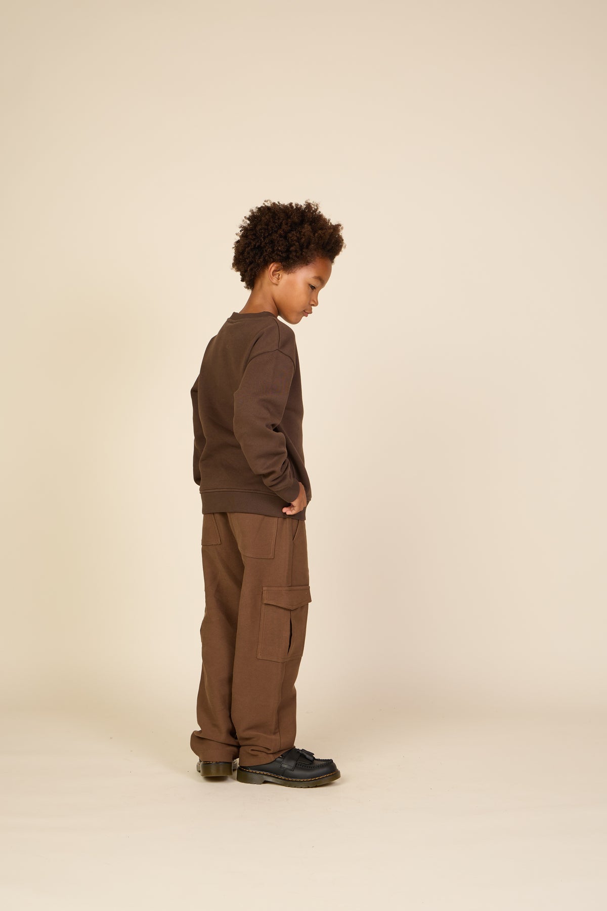 Cargo-Jogginghose aus strukturiertem Sweatstoff Tween - Brown | 101512 Wilder