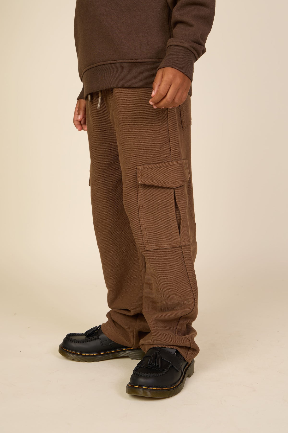 Cargo-Jogginghose aus strukturiertem Sweatstoff Tween - Brown | 101512 Wilder