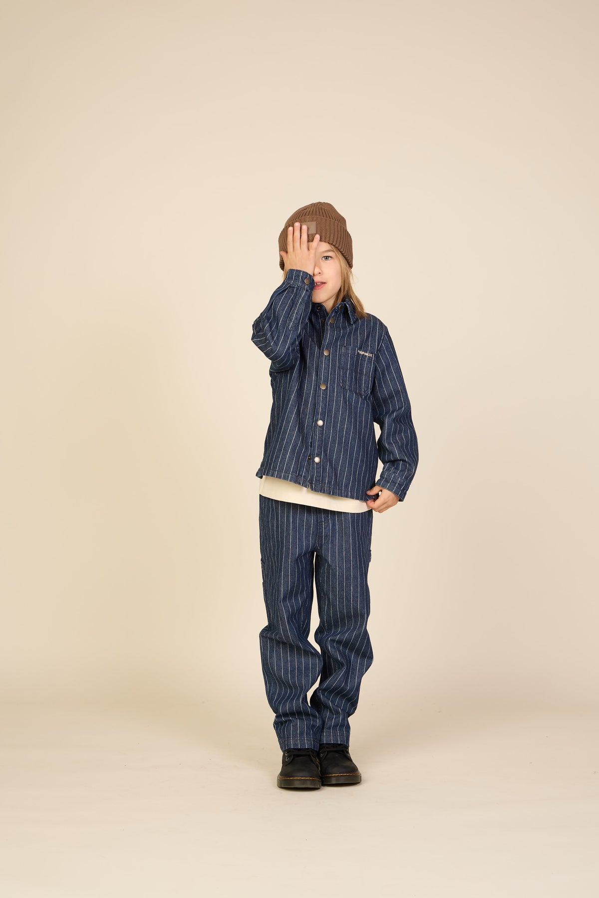 Nadelstreifen-Cargo-Jeans mit lockerer Passform Tween - Dark Blue | 101516 Austin