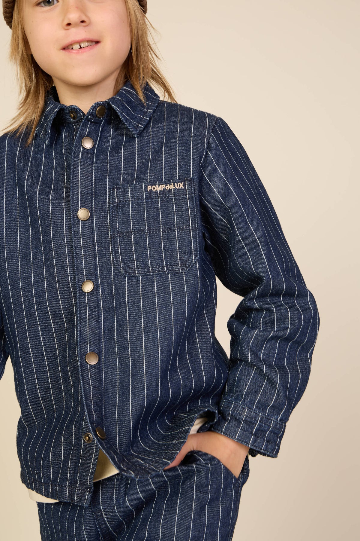 Jeans-Overshirt mit Nadelstreifen Tween - Dark Blue | 101515 Austin
