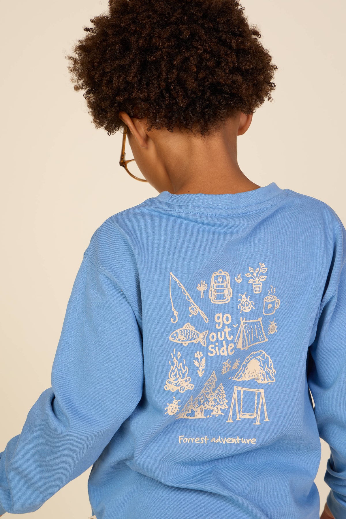 Langarmshirt mit Rückenprint Tween - Dusty Blue | 101708 Weston