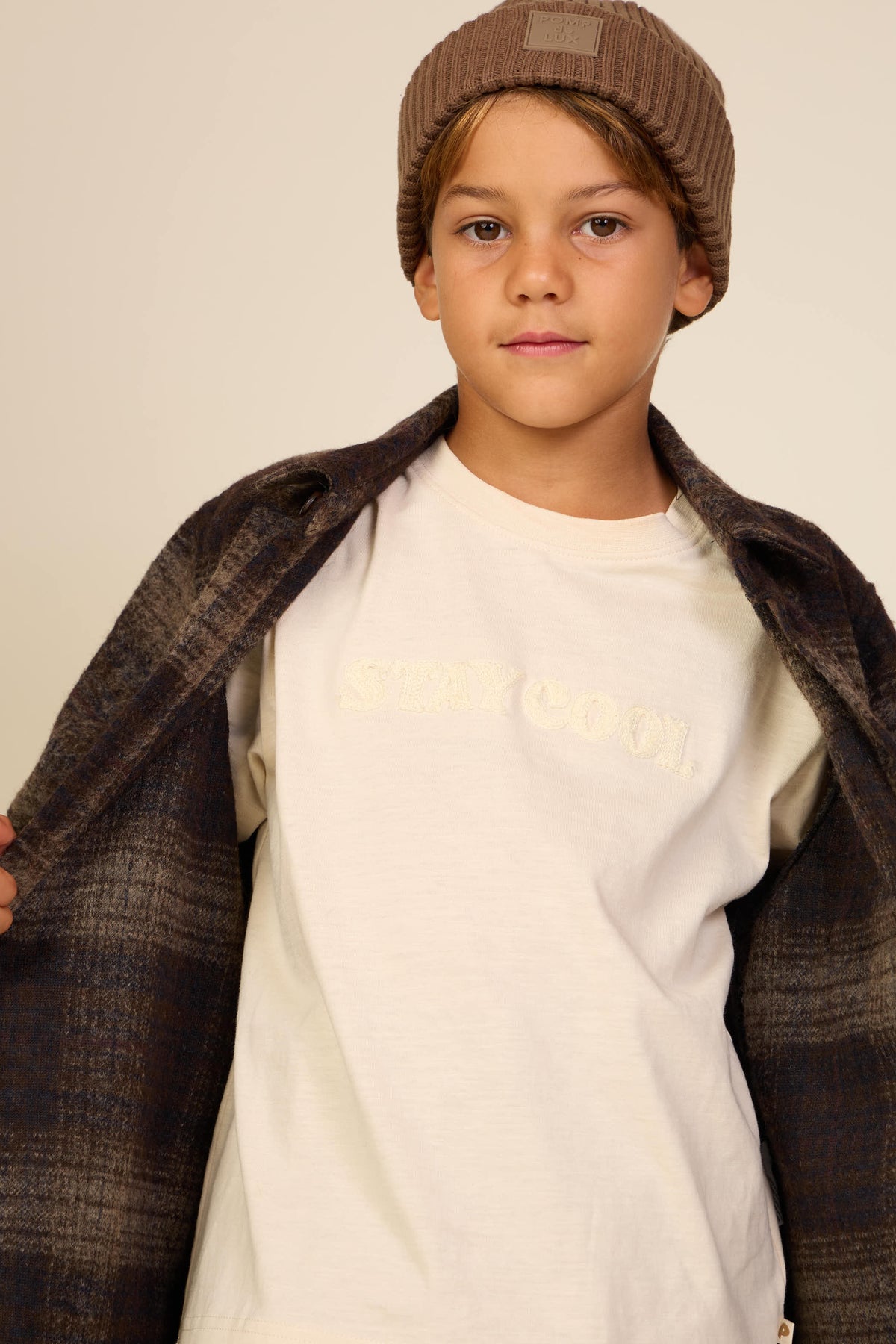 Slub-Jersey Stickerei T-Shirt - Tween - Off White | 101160 Villum