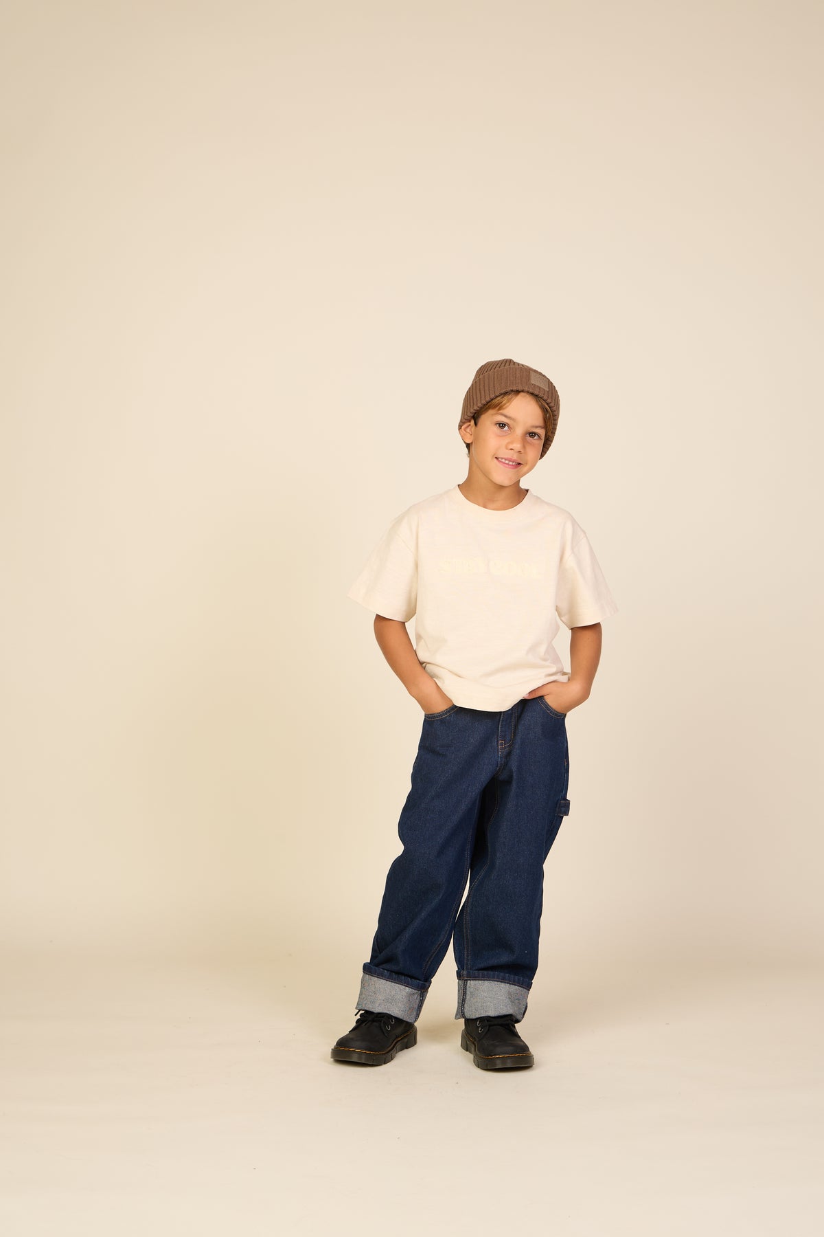 Slub-Jersey Stickerei T-Shirt - Tween - Off White | 101160 Villum
