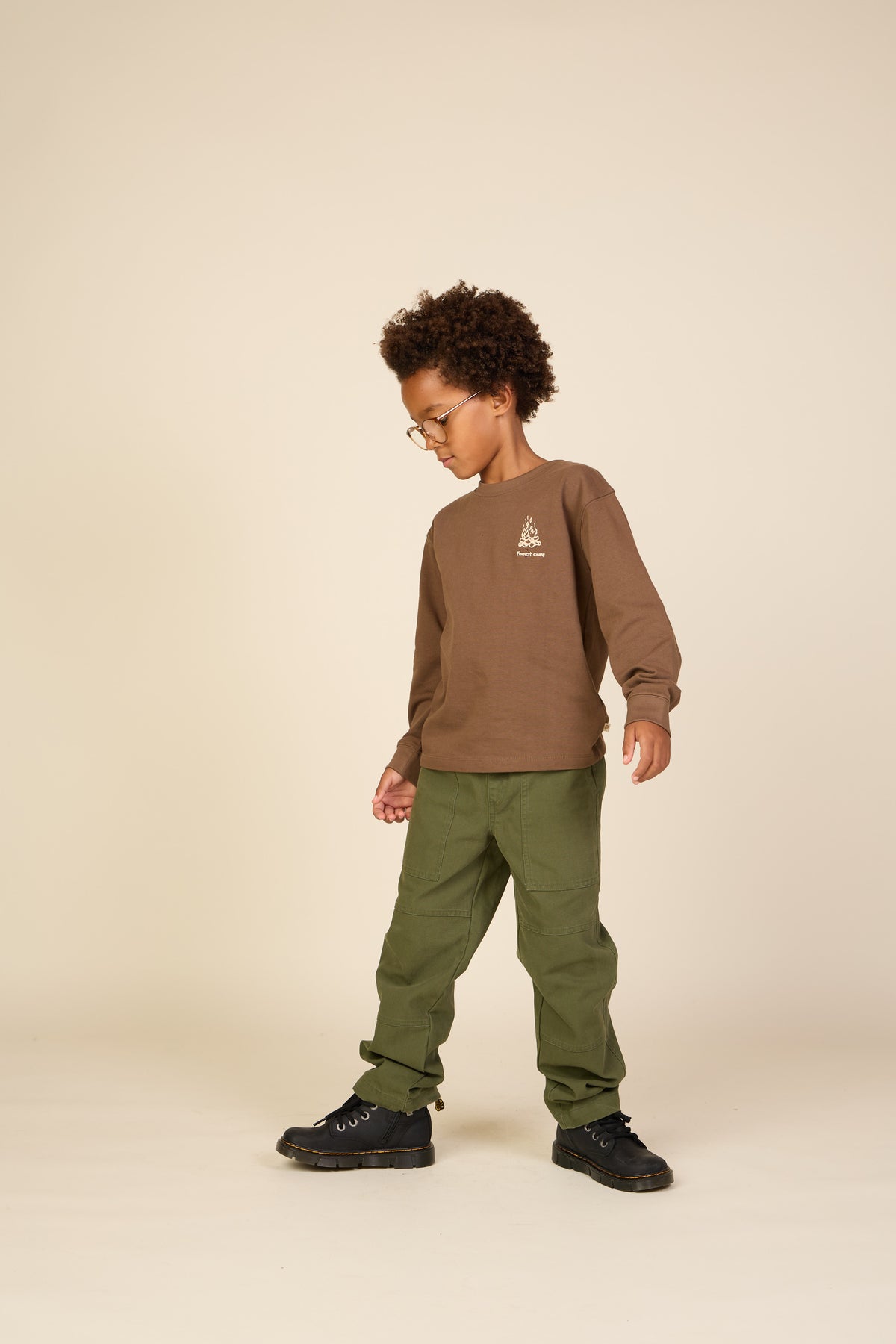 Langarmshirt mit Rückenprint Tween - Brown | 101710 Weston