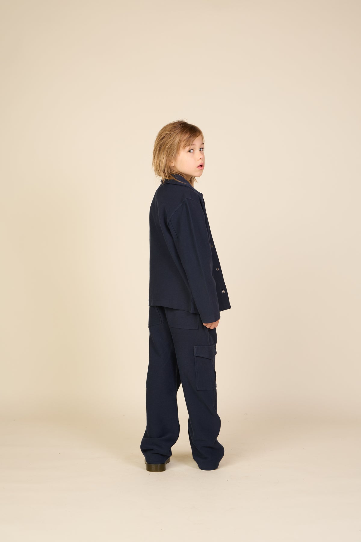 Cargo-Jogginghose aus strukturiertem Sweatstoff Tween - Navy | 101511 Wilder