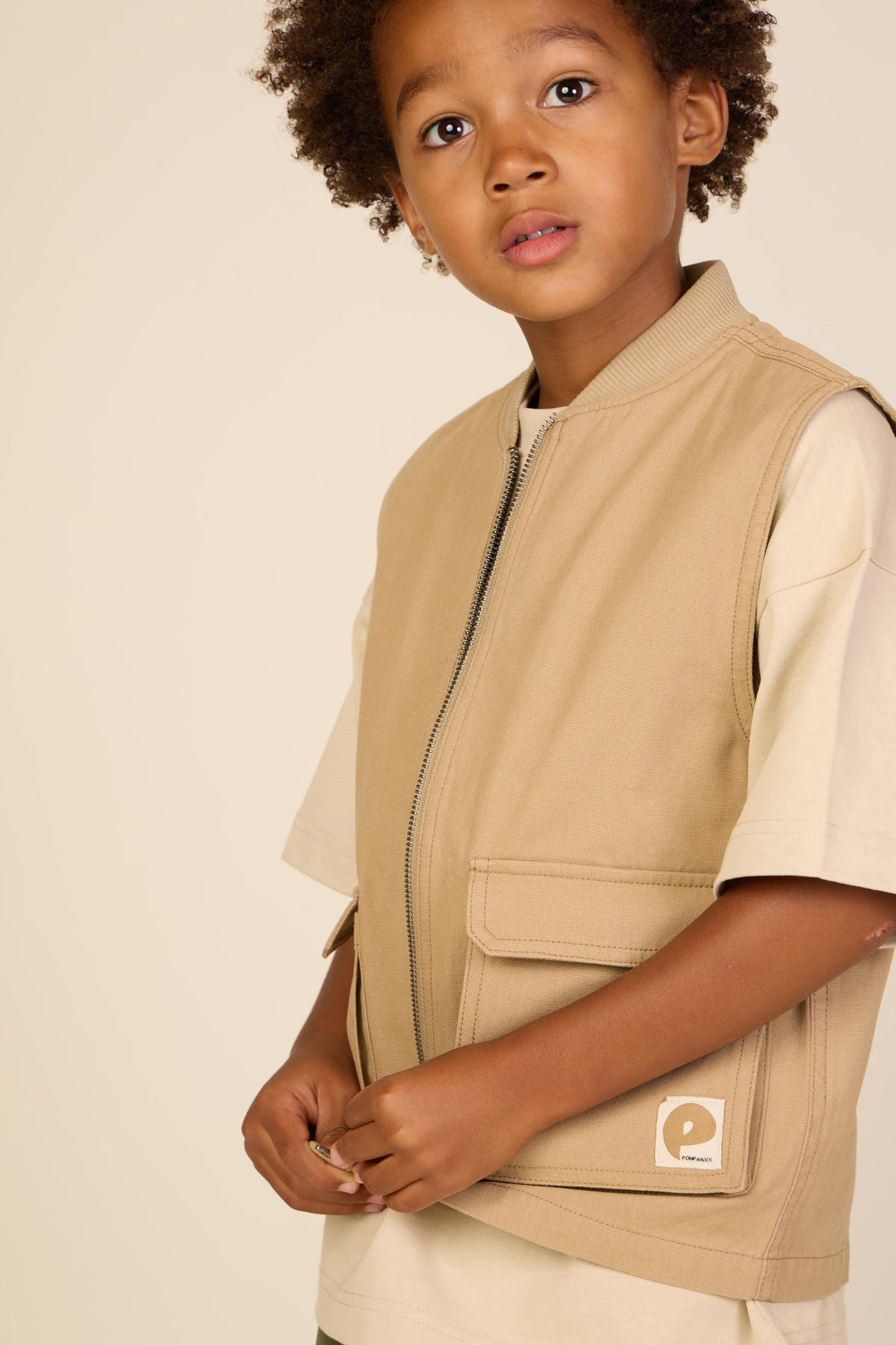 Canvas Cargo Weste - Tween - Khaki | 101129 Isack