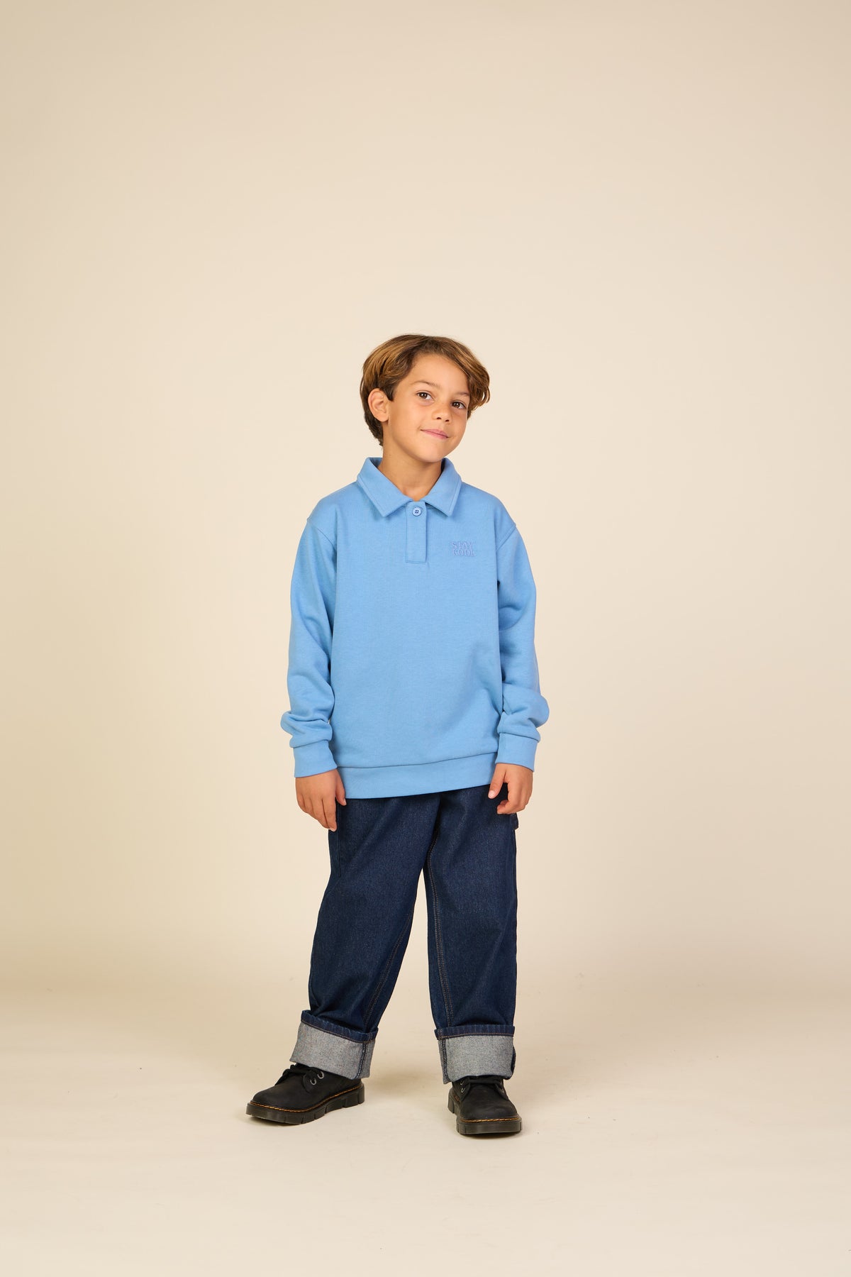 Polo-Sweatshirt - Tween - Dusty Blue | 101254 Carter