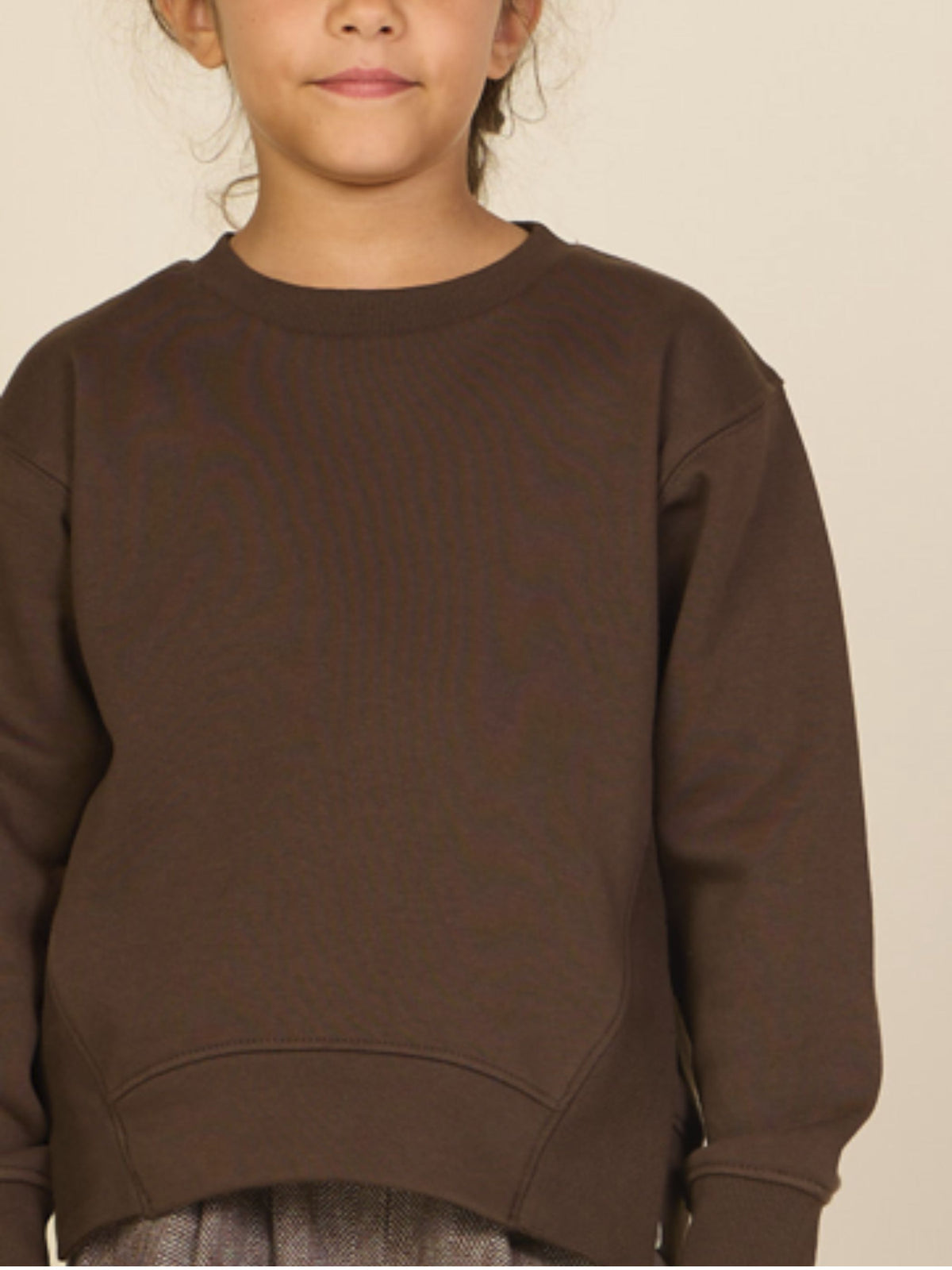 Sweatshirt mit Rippdetails Tween - Dark Brown | 101627 Zoe