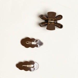 Set Klick- Haarspange & Haarklammer - All - Chocolate | 100886 Cille
