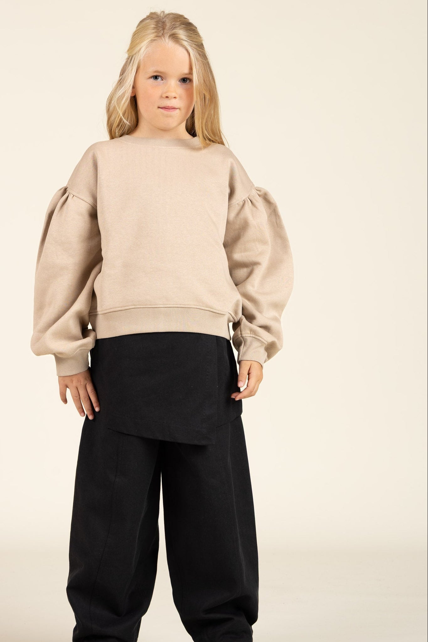 Barrel Leg Tencel Hose - Tween - Black | 100133