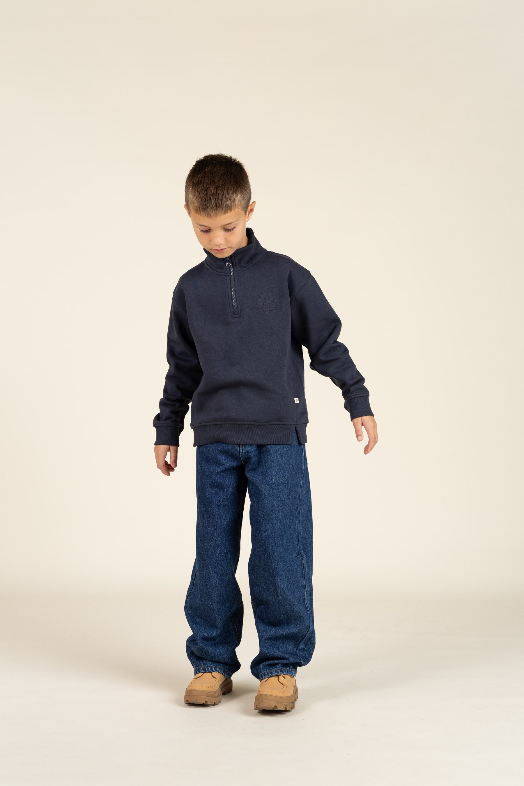 Sweatshirt mit halbem Reißverschluss - Tween - Navy | 100807 Tristan