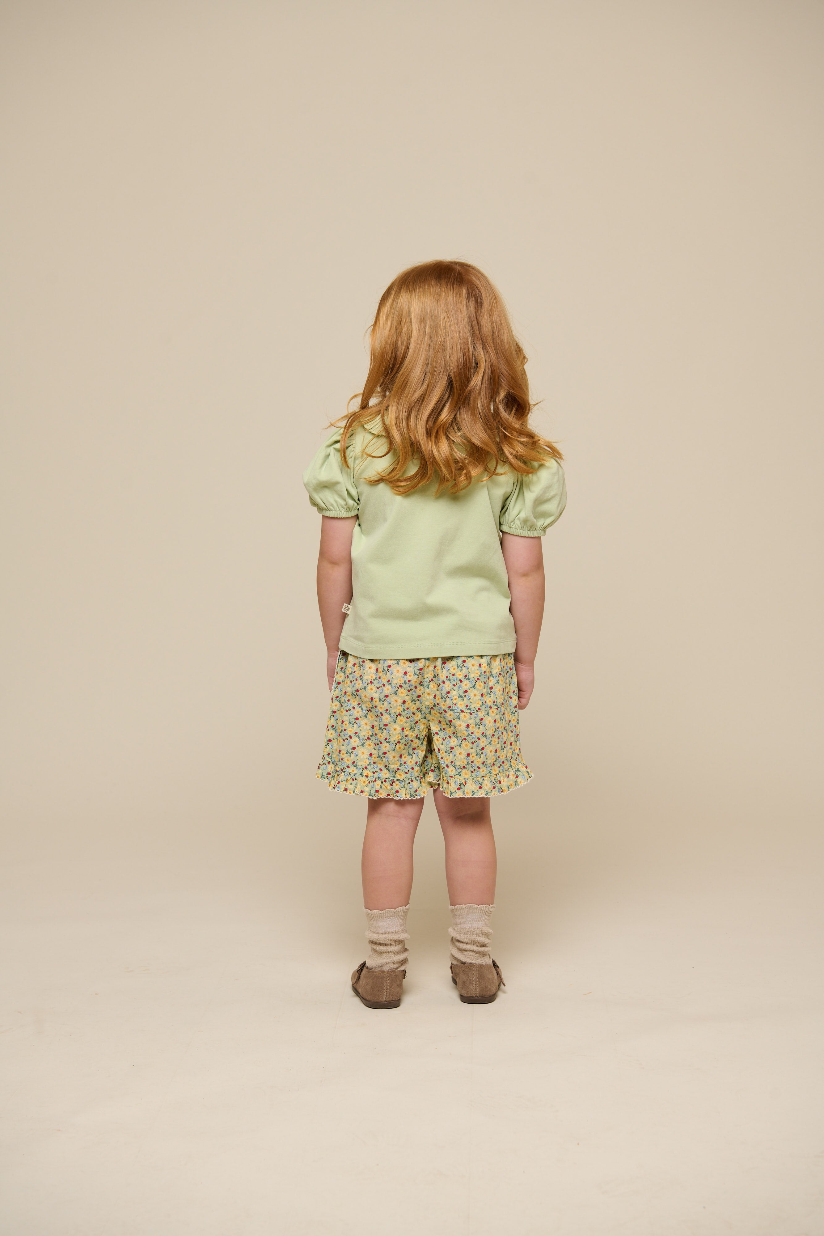 Blumenbedruckte Poplin-Shorts - Kids - Green | 100958 Poppy