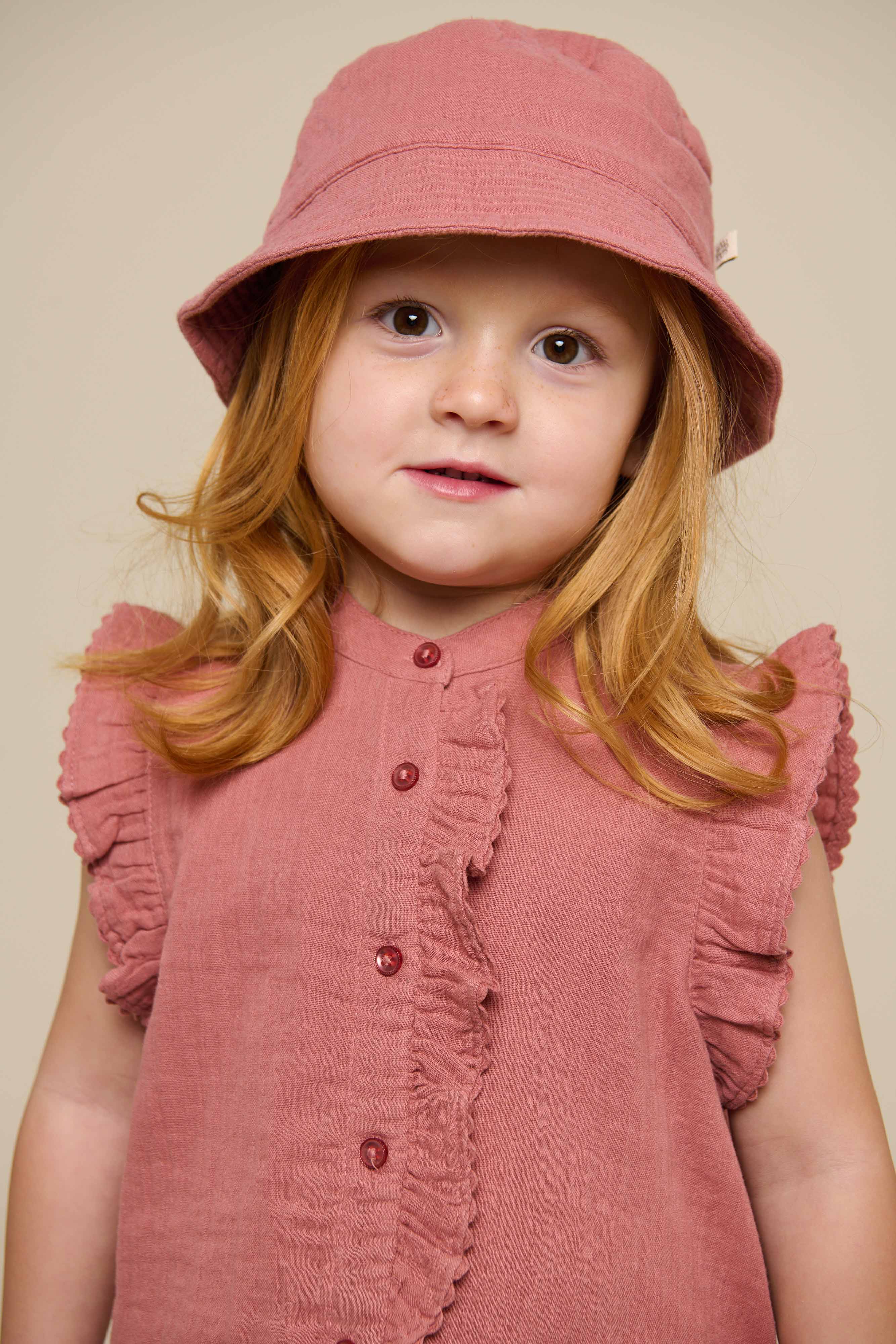 Ärmelloses Top aus Gaze - Kids - Old Rose | 100932 Jasmine