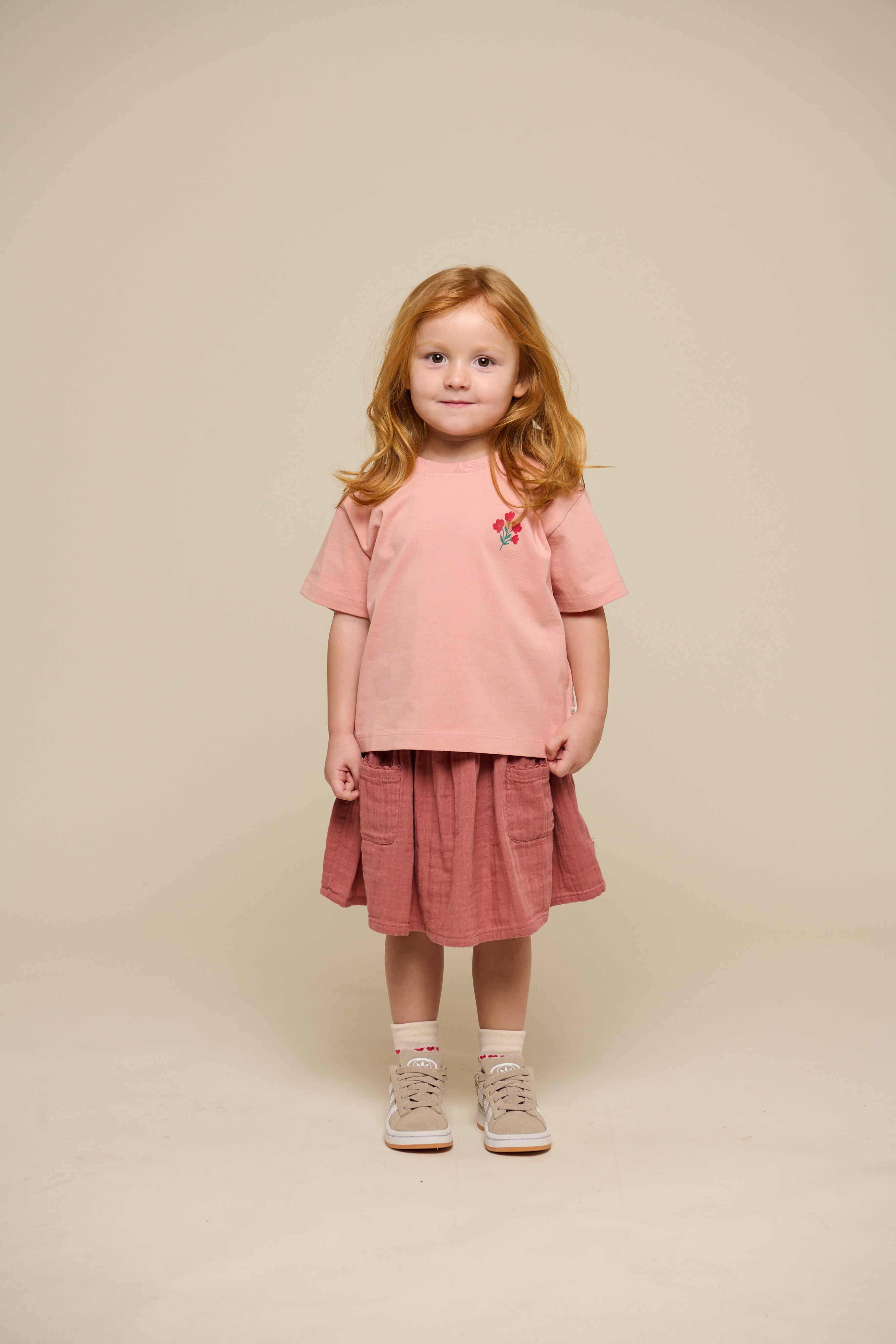 T-Shirt mit Blumenmotiv - Kids - Powder Rose | 101292 Elsa