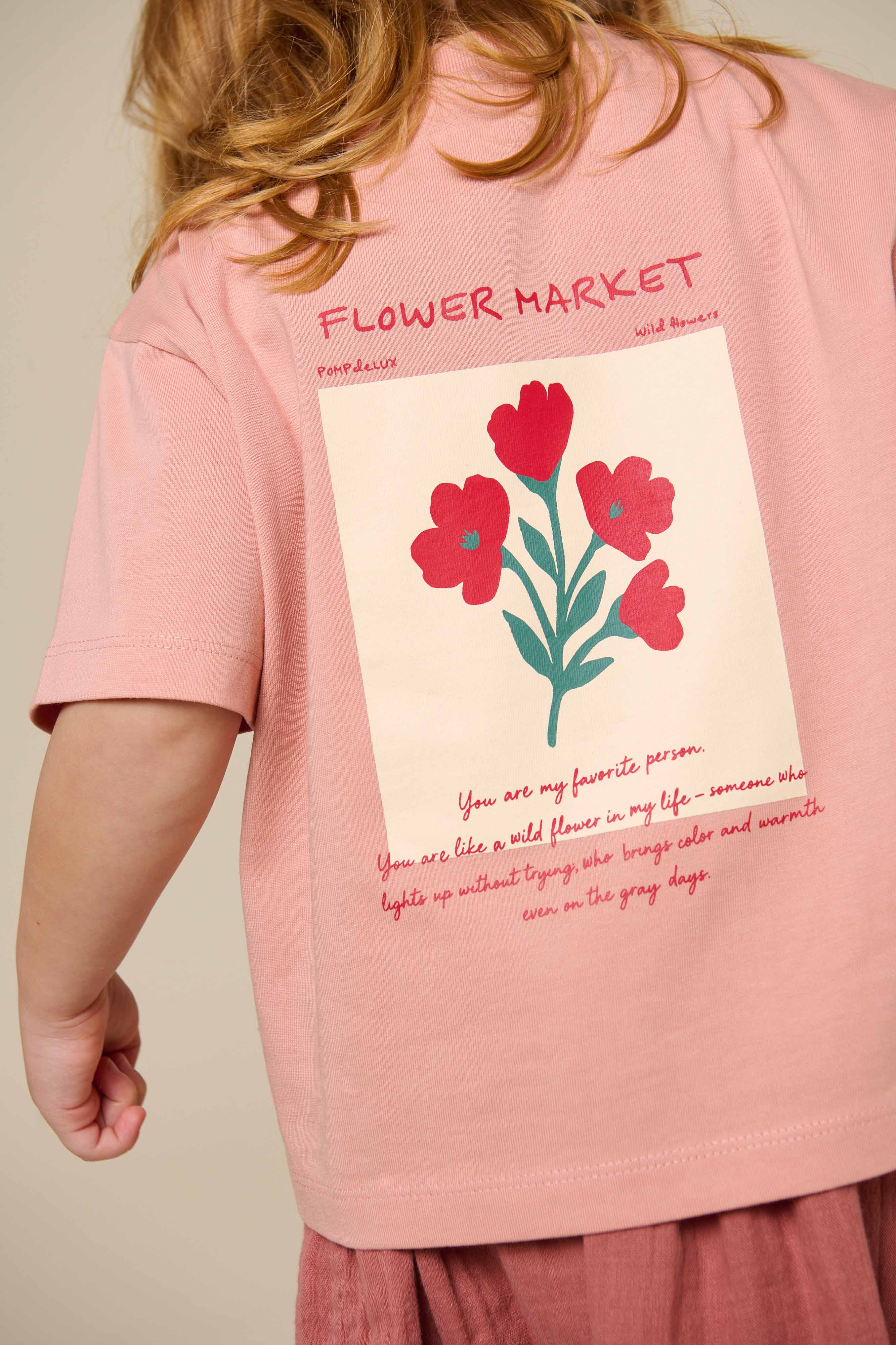 T-Shirt mit Blumenmotiv - Kids - Powder Rose | 101292 Elsa
