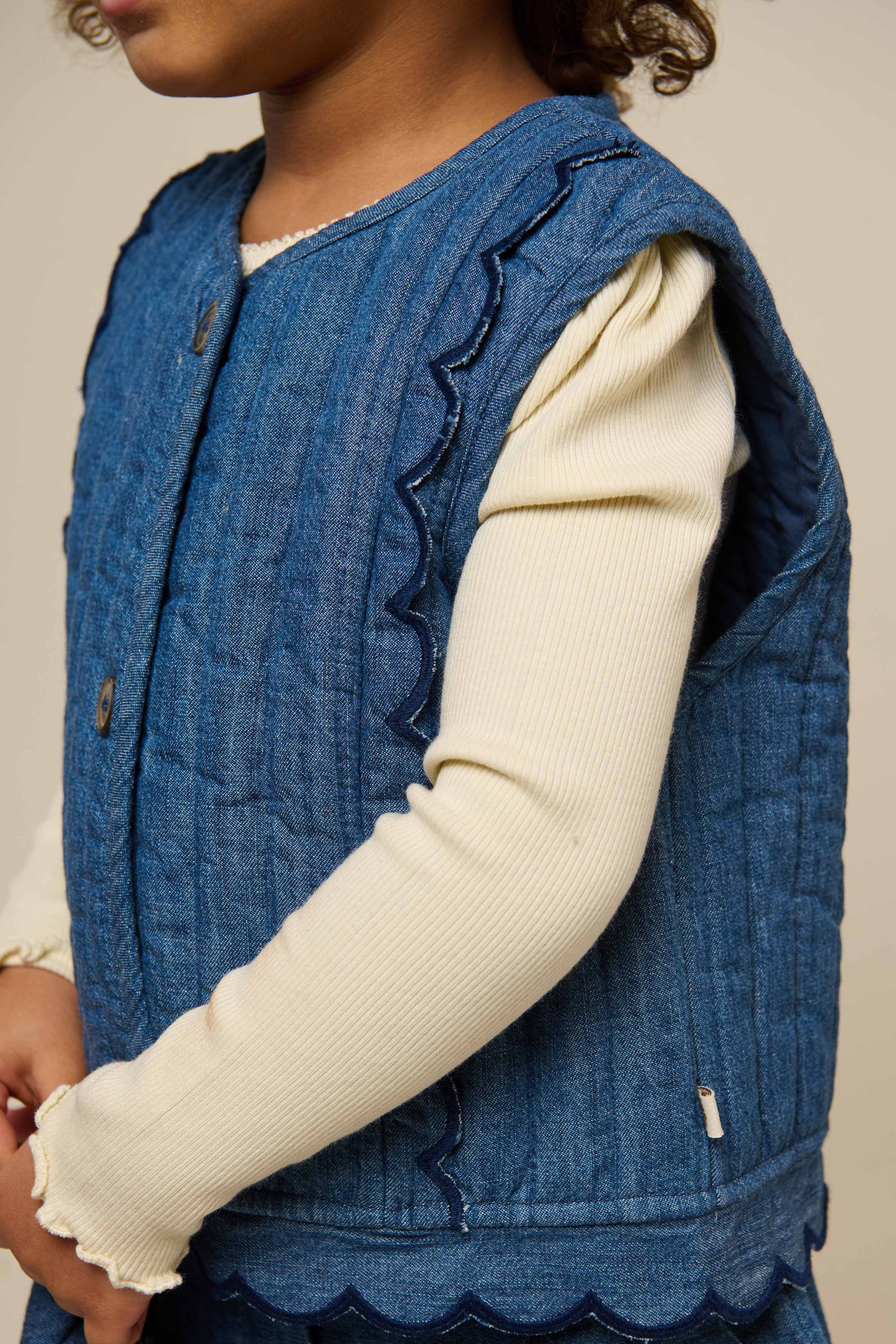 Langärmeliges T-Shirt aus Modalripp - Kids - OffWhite | 101312 Lottie