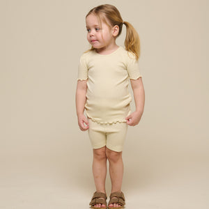 Kurze Shorts aus Modalripp - Kids - OffWhite | 101320 Lottie