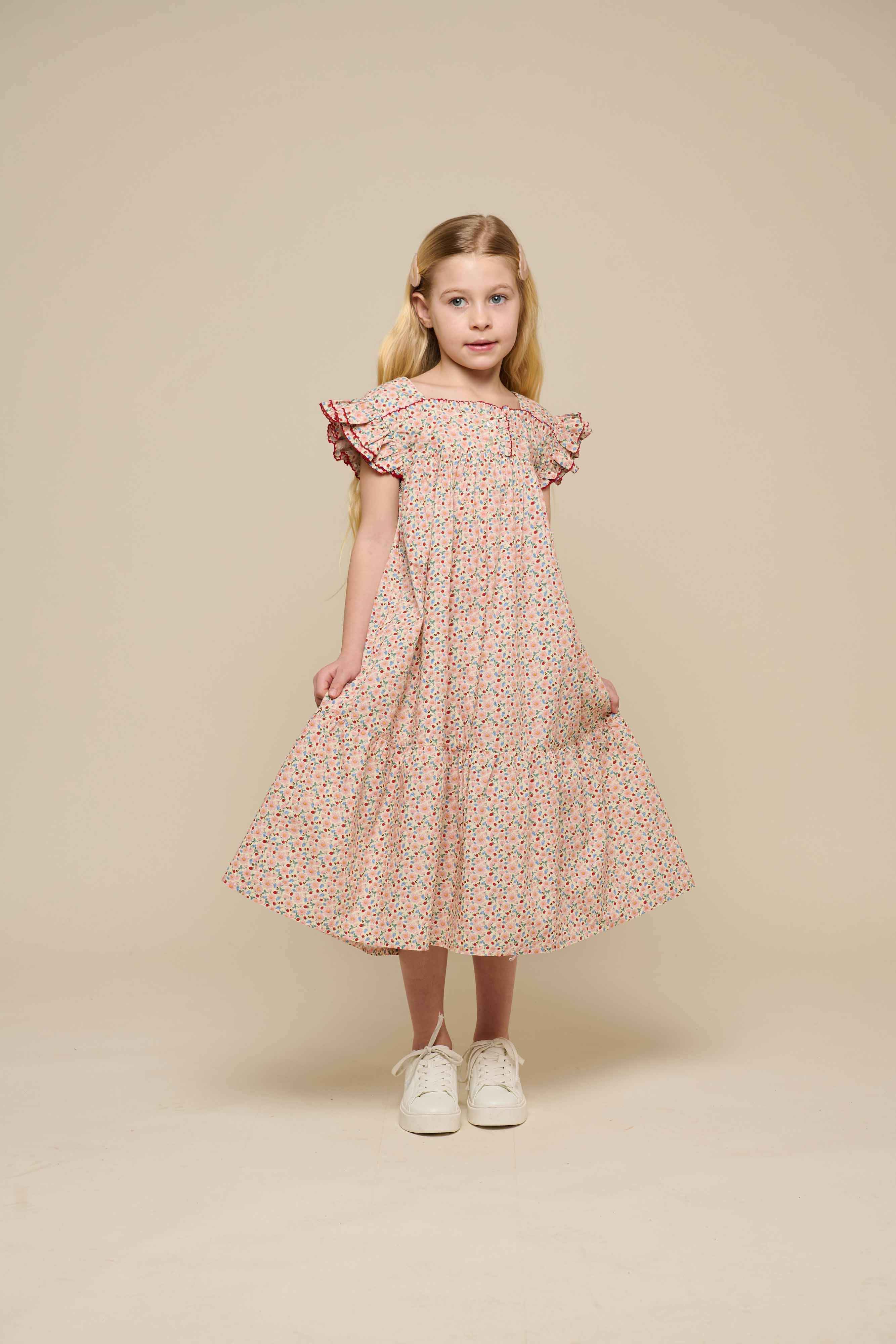 Blumendruck-Popeline-Kleid - Tween - Rose | 100961 Poppy