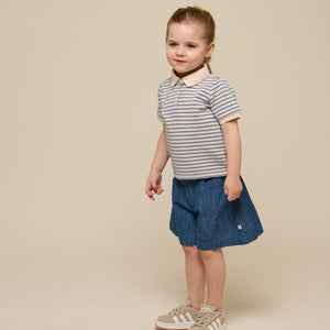 Gestreiftes Jersey-Poloshirt - Kids - Blue | 101006 Emmie