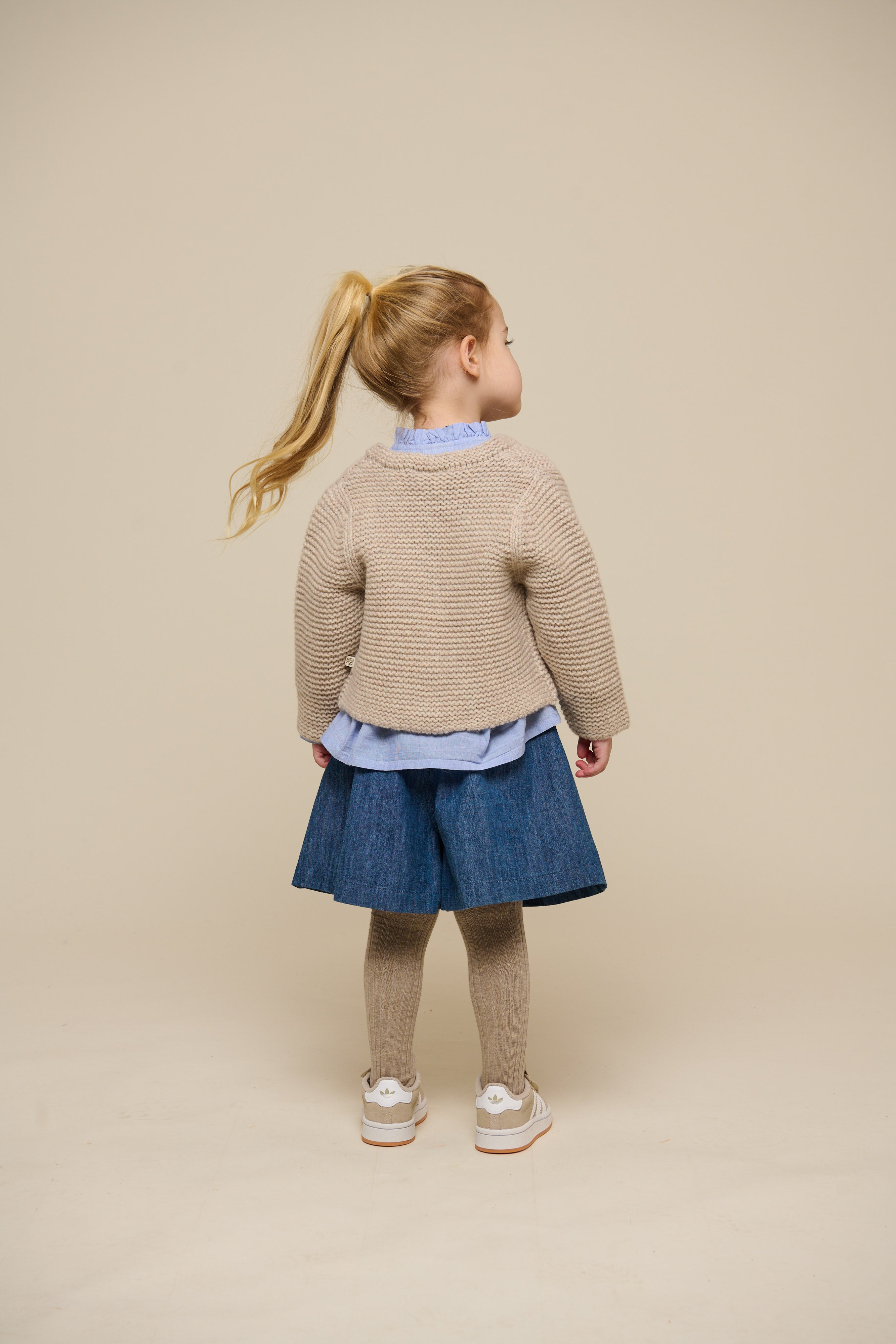 Strickjacke aus Wolle - Kids - Caffe Latte Melange | 100874 Maya