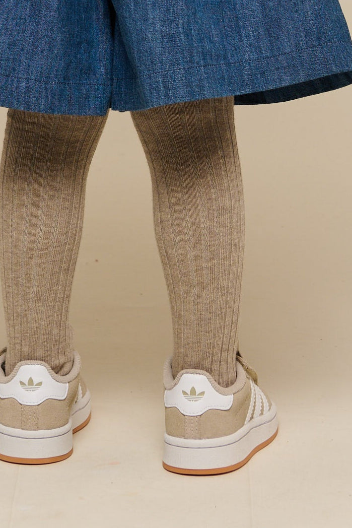 MP Baumwoll-Rippstrumpfhose - Kids - Light Brown Melange | 101395 MP Cotton Rib tights