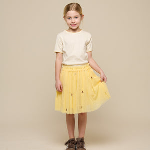 Pointelle T-Shirt mit Kontrast-Picot - Tween - Off White | 101290 Drew