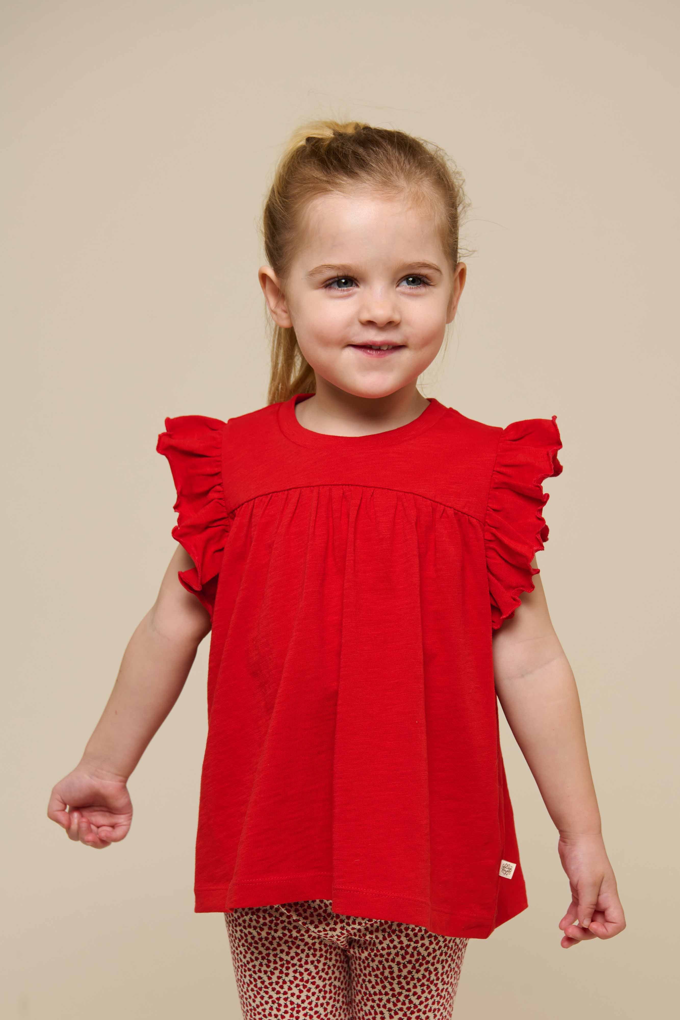 Jerseybluse - Kids - Cherry Red | 101328 Lucia