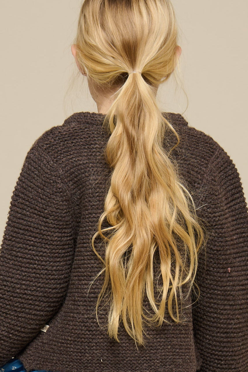 Wool Knit Cardigan - Tween - Chocolate Melange | 100877 Maya