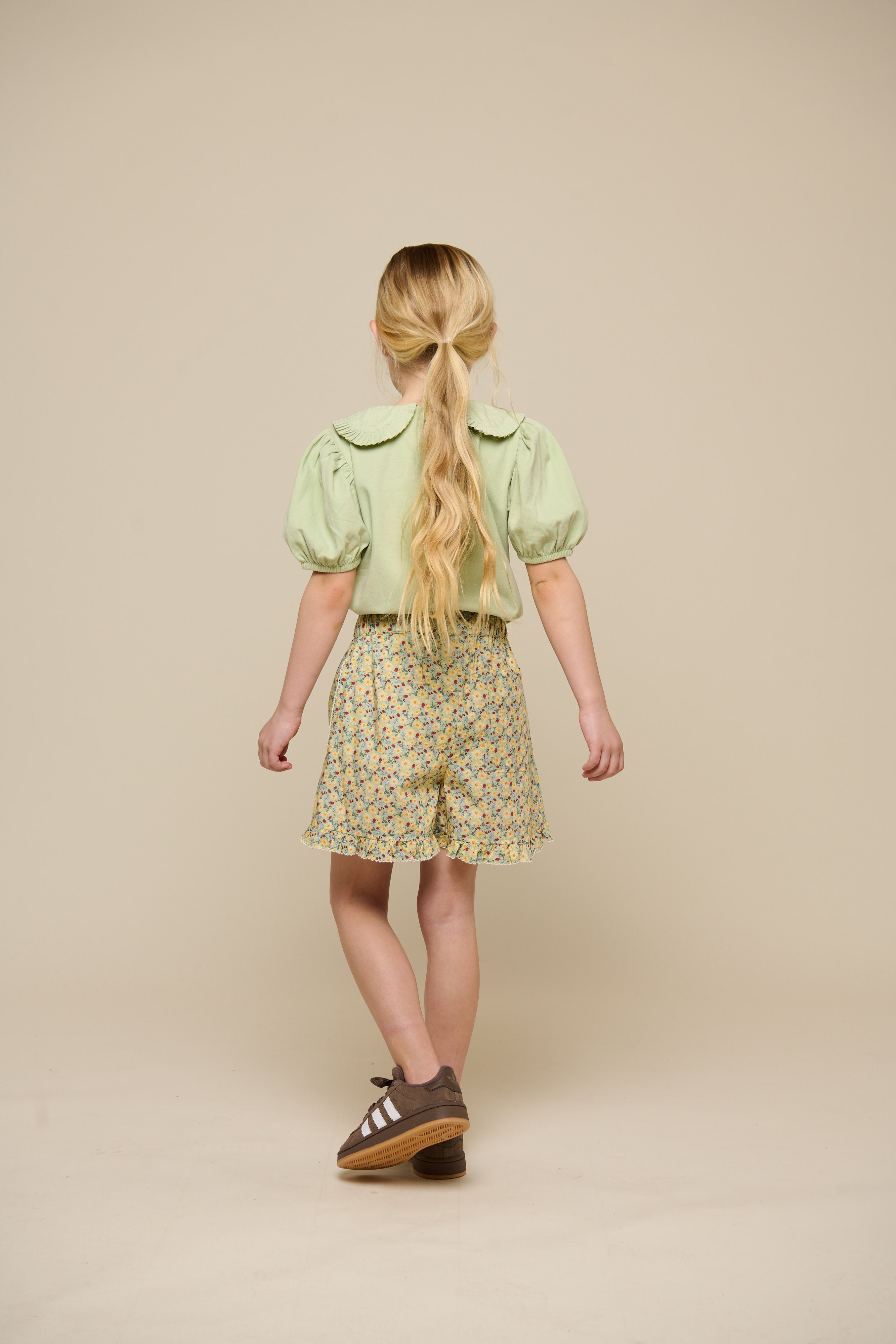 Blumenbedruckte Poplinshorts - Tween - Green | 100959 Poppy